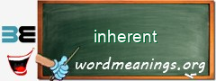 WordMeaning blackboard for inherent